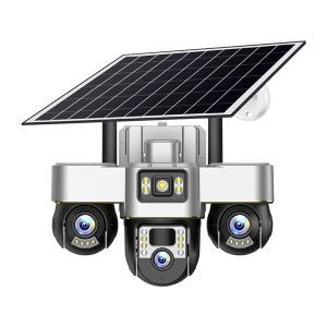 دوربین امنیتی خورشیدی سه لنز متحرک ۱۰X زوم