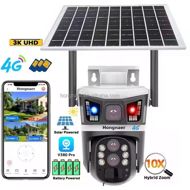 دوربین امنیتی خورشیدی با قابلیت زوم اپتیکال ۱۰ مگاپیکسل