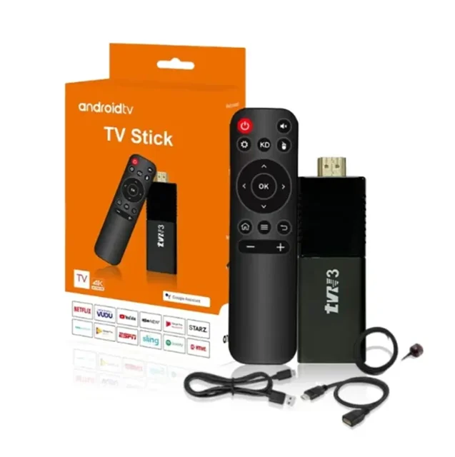 اندروید باکس TV Stick 4K ظرفیت ۱۲۸ گیگابایت با ریموت