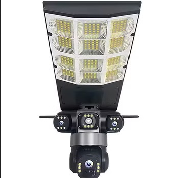 دوربین مداربسته سولار سیم‌کارتی V380 سه لنز پروژکتور دار